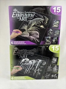 Menge 2 Royal & Langnickel Gravur Kunst Kits - Wilde Tiere & Meereslebewesen - - Bild 1 von 9