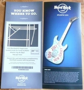 Hard Rock Cafe Atlantic City Bon Jovi Flyer Gutschein - Bild 1 von 1