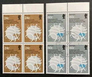 AUSTRALIA 1981 Commonwealth Heads of Government in Blocks of 4 vfu/cto (A711) - Picture 1 of 2