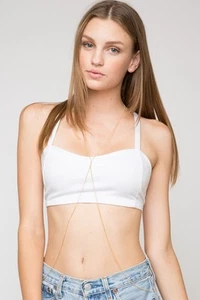 Brandy Melville Gold Body Chain Jewelry Festival Bobo Hippie - Picture 1 of 7
