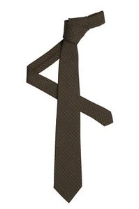 Cravatta Les Copains Marrone 70% Lana 30% Seta - Picture 1 of 2