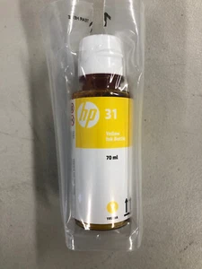 Oryginalna żółta butelka z atramentem HP 31 Smart Tank, częściowo używana EXP 4/24 - Zdjęcie 1 z 1