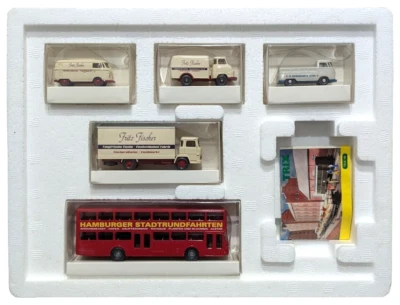 1:87 Scale TRIX 66158 (Wiking) Port of Hamburg Vehicle Set - VW - MAN - Magirus - Image 1 of 2