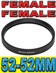 52MM-52MM FEMALE FEMALE internal coupling adapter RING 52-52MM Inner thread - Picture 1 of 1