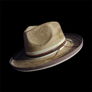 New Fedora Firm Wool Felt Panama Hat Classic Rancher for Womens Mens Wide Brim - Picture 1 of 17