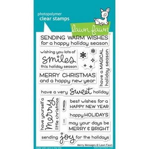 Lawn Fawn Photopolymer Clear Stamps (15er Set) MERRY MESSAGES LF1230 - Bild 1 von 1