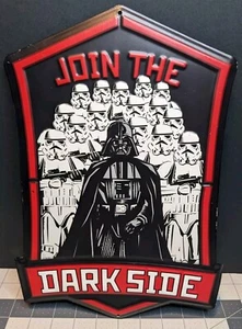 Star Wars Tin Metal Sign Darth Vader Stormtroopers 9x13 In. Wall Hanging Gift - Picture 1 of 7