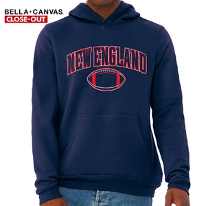 NEW ENGLAND VINTAGE FOOTBALL FLEECE HOODIE Boston Nfl Patroits NewEngland Bowl - Picture 1 of 3