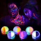 Glow Blacklight Face Body Paint,12 Colors Neon Face Paint with Makeup Brush, ...