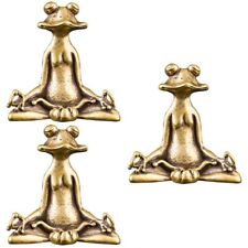  3 PCS Pure Copper Incense Socket Zen Garden Decor Brass Tray Yoga Frog Statue
