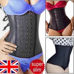 Women Body Shaper LATEX Waist Trainer Cincher Tummy Slimming Shapewear Corset - Picture 1 of 18