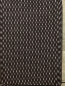 3 Yds. Brown with very small white dots cotton fabric MDG USA - Picture 1 of 1