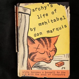 Archy's Life of Mehitabel, Don Marquis, First Edition - Imagen 1 de 11