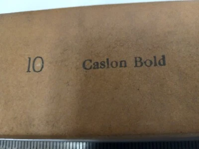 Letterpress Type ( NEW ) 1950's - 10 Point (Caslon Bold ) FULL RETAIL SET - Image 1 of 2