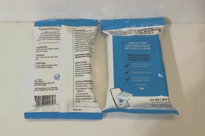 Safe Mate CLEANSCREENZ - Phone Wet Wipes - 2 Pack (40 Individual Wipes) - Image 1 of 3