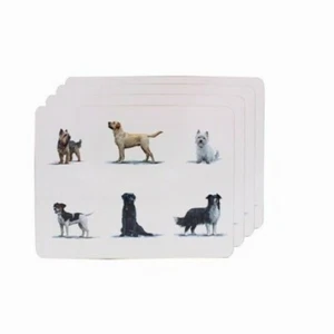 Leonardo Dog breed design Set of 4 Placemats - Picture 1 of 1