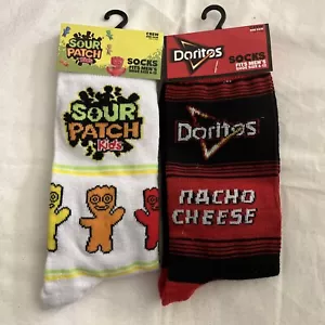 2 prs Calcetines Para Hombre Novedad PARCHE AGRIO NIÑOS Y DORITOS talla 6-12 NUEVO - Imagen 1 de 2