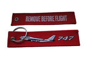Schlüsselanhänger  Remove before flight    747   ca 12,5x3, cm in weiß/rot - Picture 1 of 1