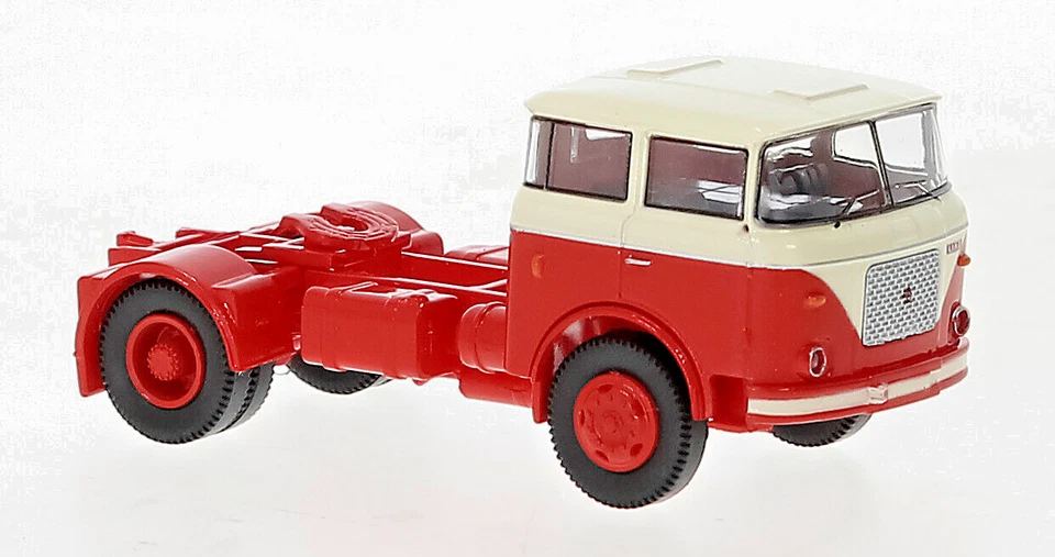 BREKINA 71824 Liaz 706 SZM Beige Chiaro, Rosso Brillante, 1970, H0, Nuovo 2023 - Immagine 1 di 1