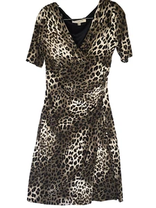 EVAN PICONE SIZE 4 WOMENS DRESS LEOPARD SKIN PRINT EUC - Picture 1 of 8