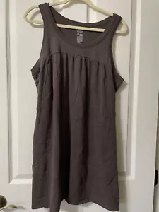 GILLIGAN O'MOLLEY sleepwear  brown tint tank style pleated cotton sleep top XXL - Picture 1 of 6