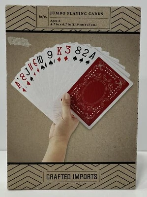 Jumbo Playing Cards By Crafted Imports Four Times Larger New - Image 1 of 4