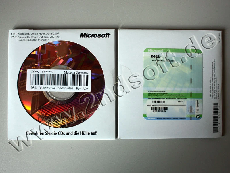 Office 2007 Professional OEM-Vollversion, deutsch, Installationsdatenträger, neu - Bild 1 von 1