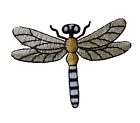 #3429 3" Silver Dragonfly Embroidery Iron On Appliqué Patch