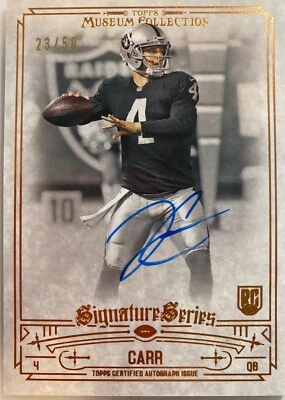 2014 Topps Museum Collection Derek Carr RC Autograph 23/50 - Image 1 of 2