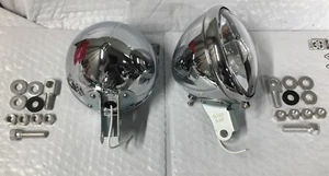 Harley 11366-38 Guide S-H2 Spot Lamps Knucklehead UL WL 1938-48 W/ Late Mounts - Picture 1 of 8