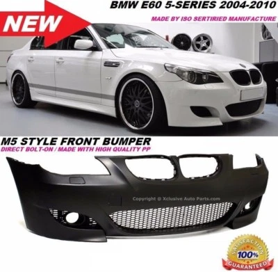 FIts 2004-2010 BMW E60 E61 M5 Sport Style Front Bumper Without Sensor Holes Foto 1 de 4