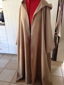 mantello con cappuccio marrone talpa oversize con maniche. 144 cm lunghezza più corta - Foto 1 di 3