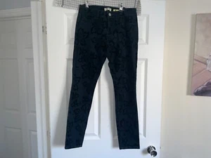 INDIGO REIN LADIES JAQUARD PRINT BLUE SKINNY JEANS SIZE 11 BNWOT - Picture 1 of 6