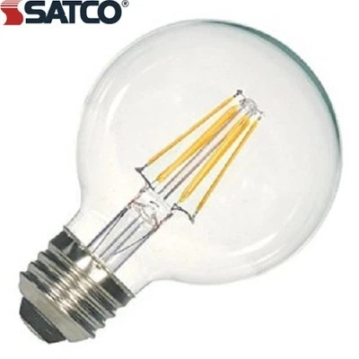 SATCO S9563 LED 4.5W(40W EQ.) G25 GLOBE 120V E26 BASE 2700K CLR BULB (PACK OF 6) - Image 1 of 2