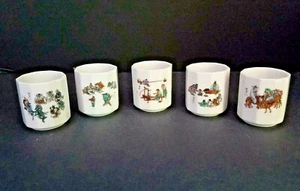 Korean Folkcraft Winecup 5-Set Sake Cups SAE-CHEN Ceramic, NEW in Original Box - Picture 1 of 5