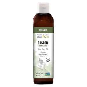 Olio essenziale per la cura della pelle di ricino biologico puro Aura Cacia barriera sana 16 fl oz - Foto 1 di 3