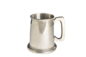 Vintage Raimond Viners English Pewter Glass Bottom Tankard