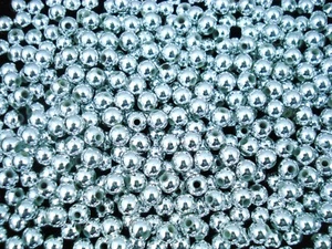 Pulseras de amistad hágalo usted mismo de plástico de 25 g redondas de plata de 6 mm - Imagen 1 de 2