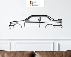für BMW M3 E30, Metall Wandbild, Wanddeko, Auto Silhouette, Metal Car Wall Art - Bild 1 von 9