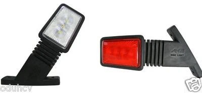 Lateral LED Marcador 2x Luces Rojo Blanco 24V para Iveco Man DAF Mercedes Camión - Imagen 1 de 4