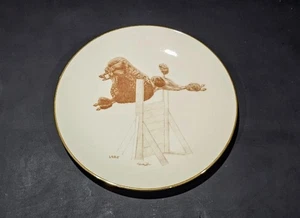 Agility Springpudel D0g Show Ltd Ed 150 Paula Zan Lorbeerholz Teller 1985 8,5"  - Bild 1 von 4