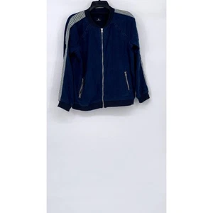 ADRIANO GOLDSCHMIED KIDS Boy's Blue Denim Striped Zip-Up Long Sleeve Jacket SZ M - Picture 1 of 10