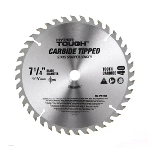 4 Piece 7-1/4 inch Wood Cutting Carbide Tipped Circular Saw Blades 40-Tooth - Picture 1 of 2