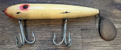 Винтажная приманка для морской рыбалки (#3) (подписанная Chas?) - Изображение 1 из 4