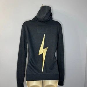 Aviator Nation Bolt Hoodie Sweatshirt Grey/Blue Soft Lightweight Women's XS - Imagen 1 de 11