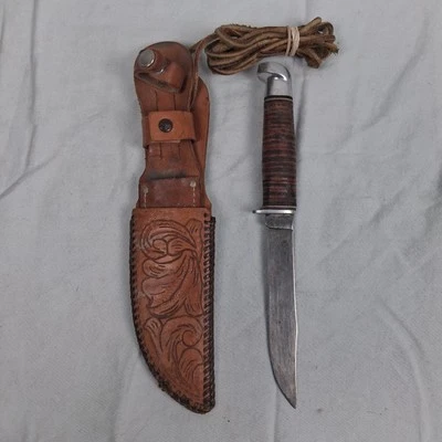 Cuchillo de caza vintage original Western West-Cut K-1 años 50 Boulder Colo EE. UU. Foto 1 de 4