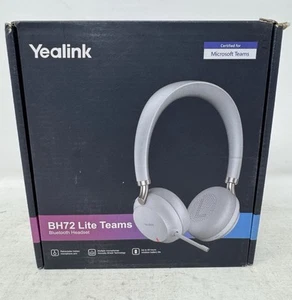 YeaLink BH72 Lite Teams Wireless Bluetooth Headset With Built In Mic -Light Gray - Zdjęcie 1 z 4