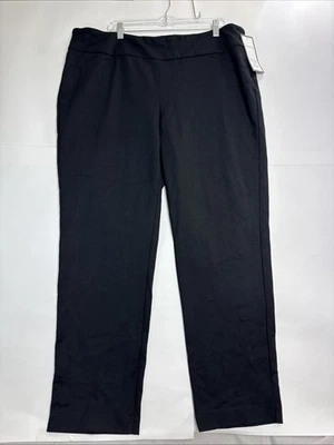 Charter Club Womens Black Sz 20W Cambridge Ponte Slim Leg Tummy Pull-On Pants - Image 1 of 4