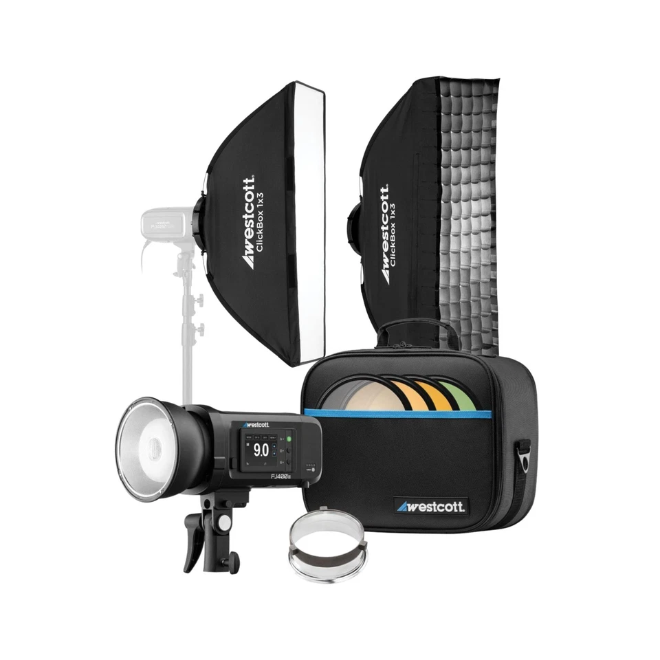 Westcott FJ400 II 400Ws Pantalla Táctil Estroboscópica con Paquete de Batería FJ Pro AC y CC Foto 1 de 1