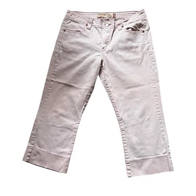 Calça cropped costal Levi’s 525 feminina chiclete rosa Capri Whimsy Boho tamanho 12 - Imagem 1 de 4